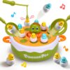 4 in 1 Dinosaur Pop up Board Games Kids Electronic Musical Bouncing Turntable Fishing Game - Image 13