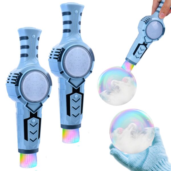Spray Bubble Machine Kids Outdoor Bubble Toys Magic Bubble Gun with Smoke Inside Summer Toys - Image 2