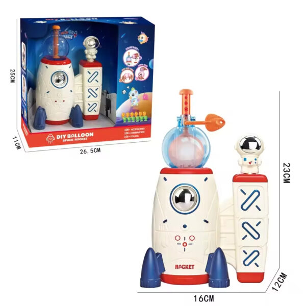 Creative Arts Crafts Diy Toys Space Rocket Magic Balloon Inflator for Kids Birthday Gift with Balloons Accessories - Image 12
