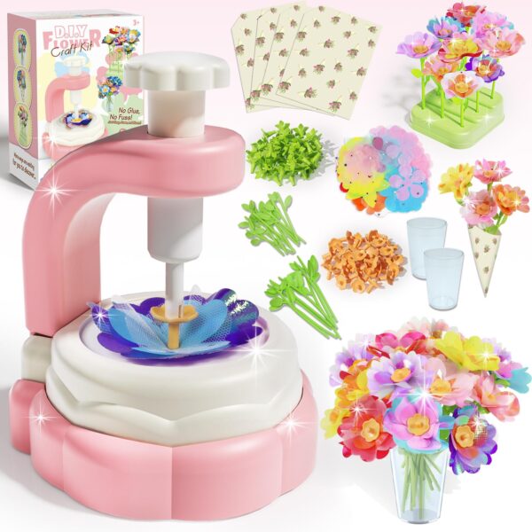 Handmade Fabric Flower Bouquets Toy DIY Flower Craft Kits Build Your Own Bouquet Arts Crafts Toy - Image 2