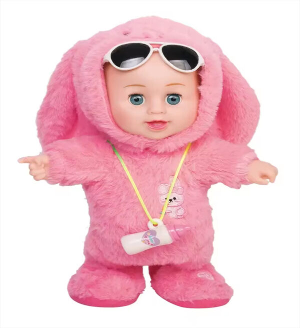 Children Electric Walking Doll Interactive Intelligent Sensing Feeding Bottle Plush Doll Toy - Image 2