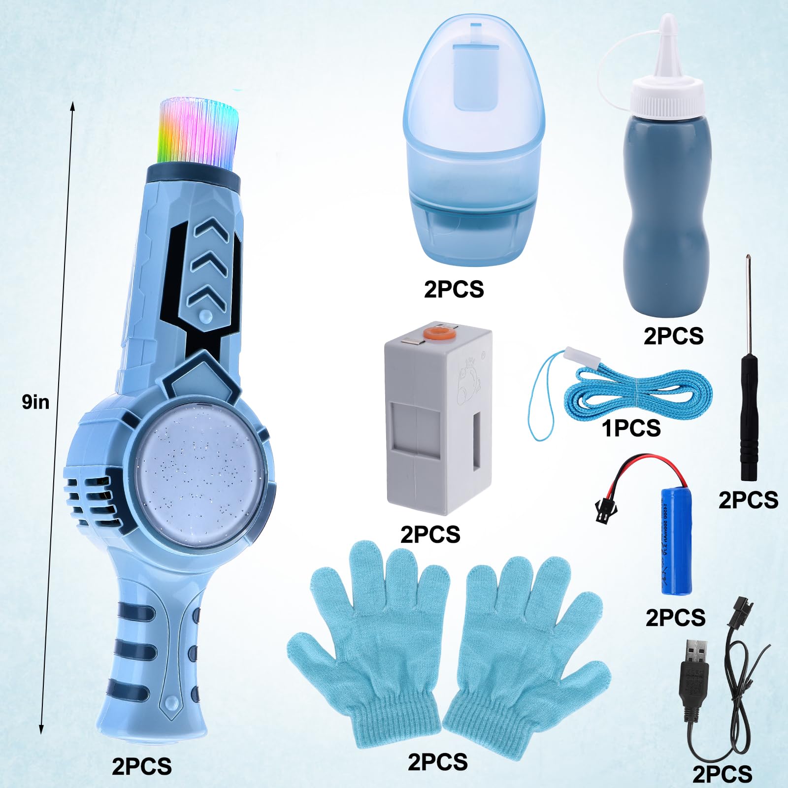 Spray Bubble Machine Kids Outdoor Bubble Toys Magic Bubble Gun with Smoke Inside Summer Toys - Image 9