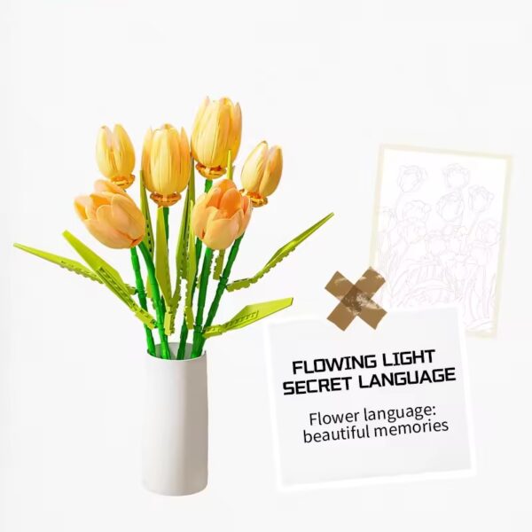 Romantic Home Decoration DIY Flower Bricks Building Blocks Construction Toy Vase Set - Image 10