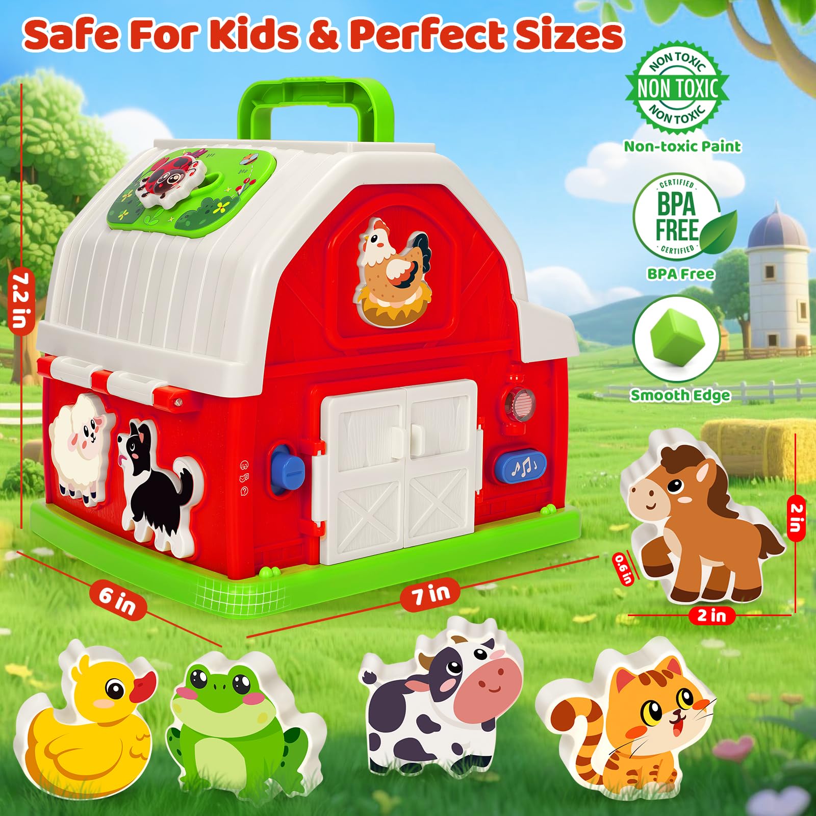 Learning Moving Infant Children’s Plane Elephant Player Doll Kids Music Toys Musical Barn Farm Animal Set - Image 11