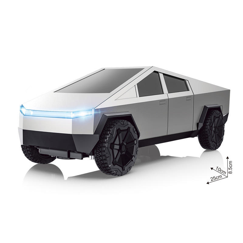 1:24 Cybertruck Pickup Alloy Metal Off-road Vehicles Simulation Sound and Light Car Model - Image 6