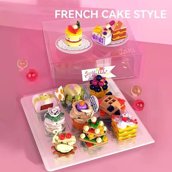 Food Series Afternoon Tea Cake Sweet Dessert Decorative Small Particle Building Block Brick Toy Sets for Children - Image 4