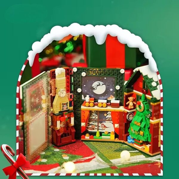 Popular Christmas Album Book Creative Building Block Set Santa Claus Story Book Creative Building Block Toy for Kids - Image 6