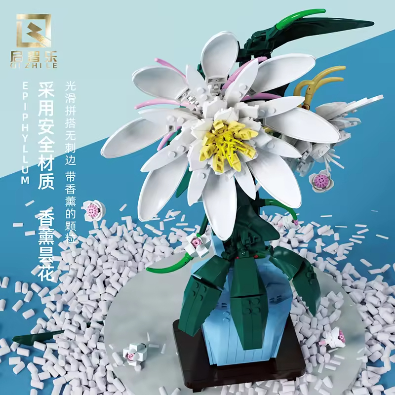 Factory Plastic Flower Bouquet Building Blocks Bricks Set Custom OEM ODM Home Decoration and Toy for Kids - Image 7
