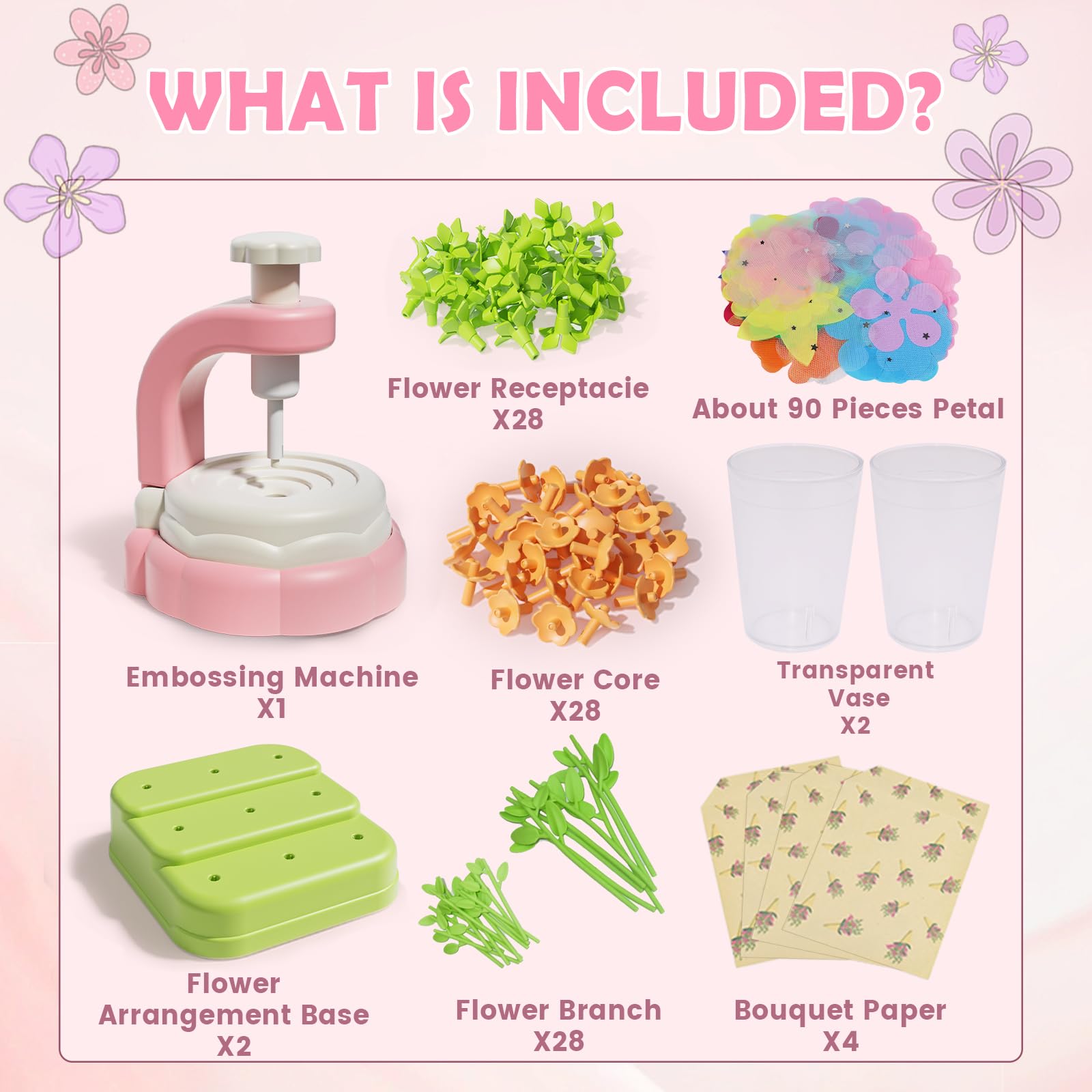 Handmade Fabric Flower Bouquets Toy DIY Flower Craft Kits Build Your Own Bouquet Arts Crafts Toy - Image 7