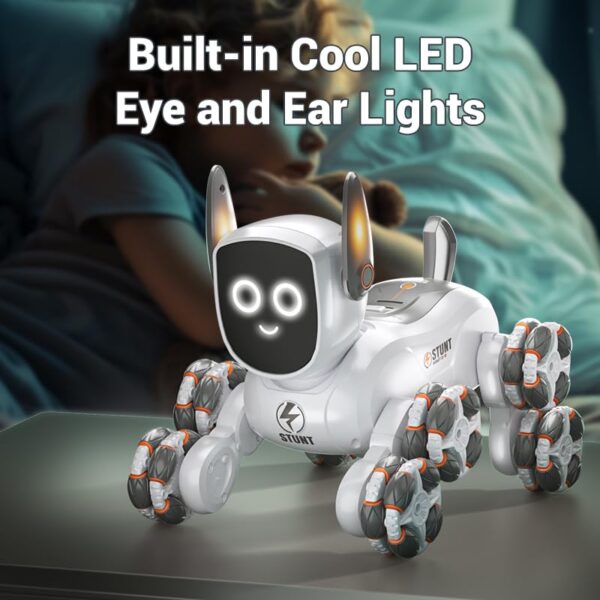Eight-wheel Multi-function Dual Remote Control Robot Dog Toy Watch Hand Gesture Remote Control RC Stunt Cars - Image 10