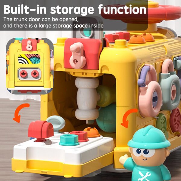 Busy Board Screw Nail Toys Diy Engineering Bus Assembly Disassembly Machinery Educational Screw Toys for Kids - Image 8