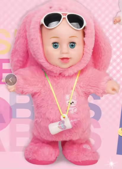 Children Electric Walking Doll Interactive Intelligent Sensing Feeding Bottle Plush Doll Toy - Image 9