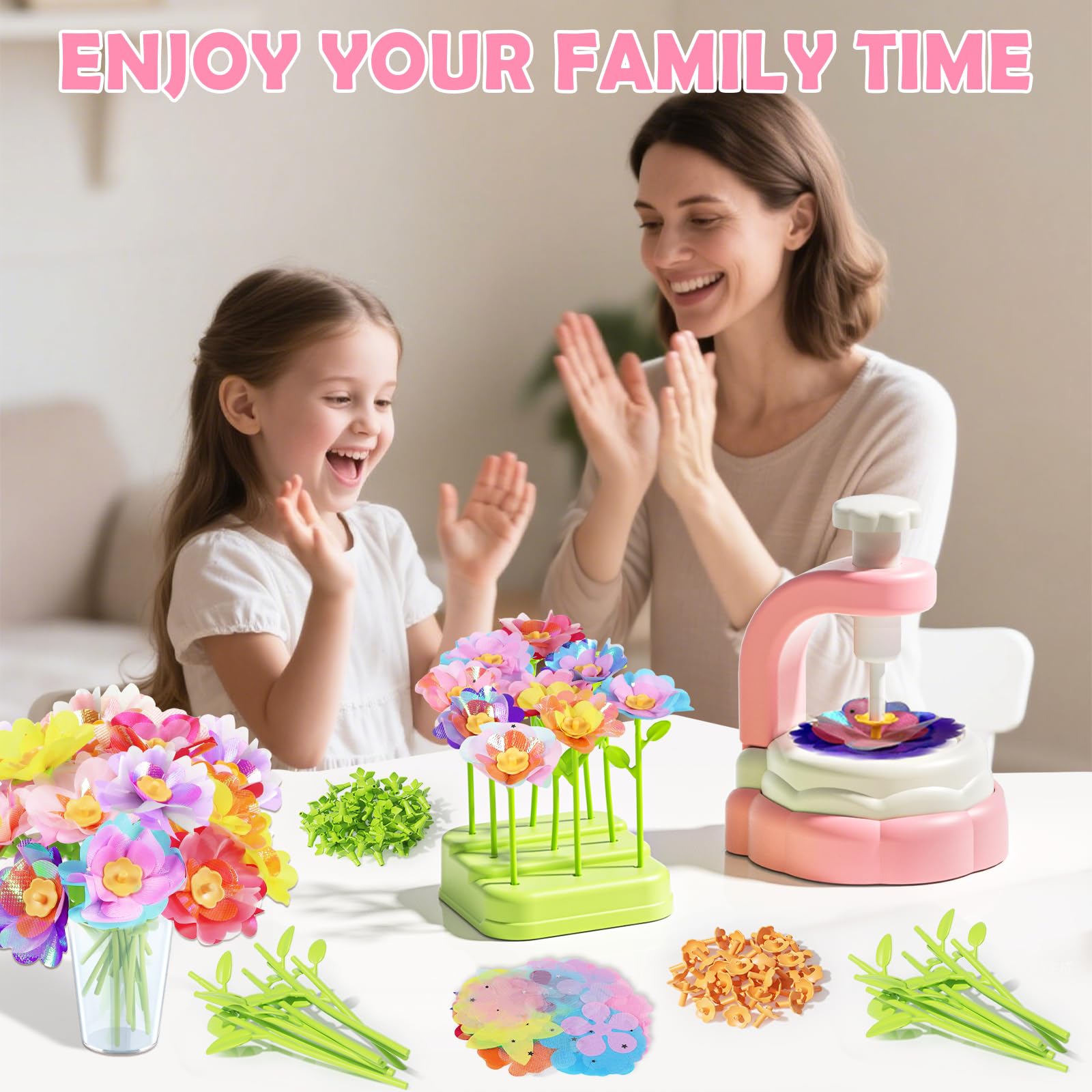 Handmade Fabric Flower Bouquets Toy DIY Flower Craft Kits Build Your Own Bouquet Arts Crafts Toy - Image 5