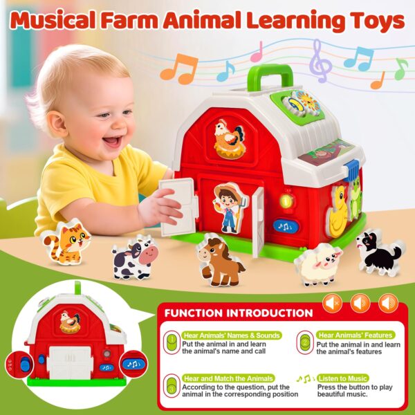 Learning Moving Infant Children’s Plane Elephant Player Doll Kids Music Toys Musical Barn Farm Animal Set - Image 4