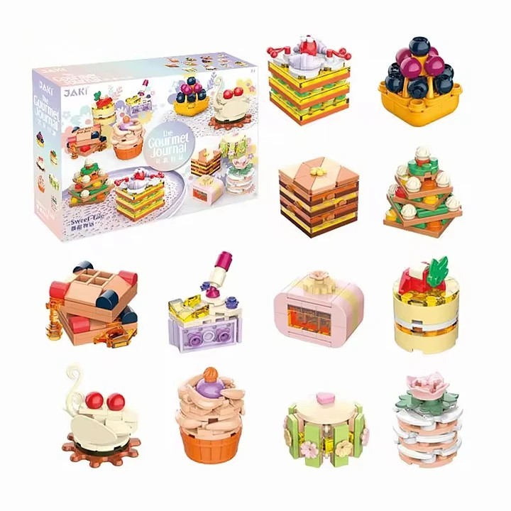 Food Series Afternoon Tea Cake Sweet Dessert Decorative Small Particle Building Block Brick Toy Sets for Children - Image 5