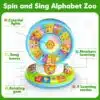 Montessori Baby Interactive Ferris Wheel Spin and Sing Alphabet Zoo Educational Toys for Kids Learning - Image 28