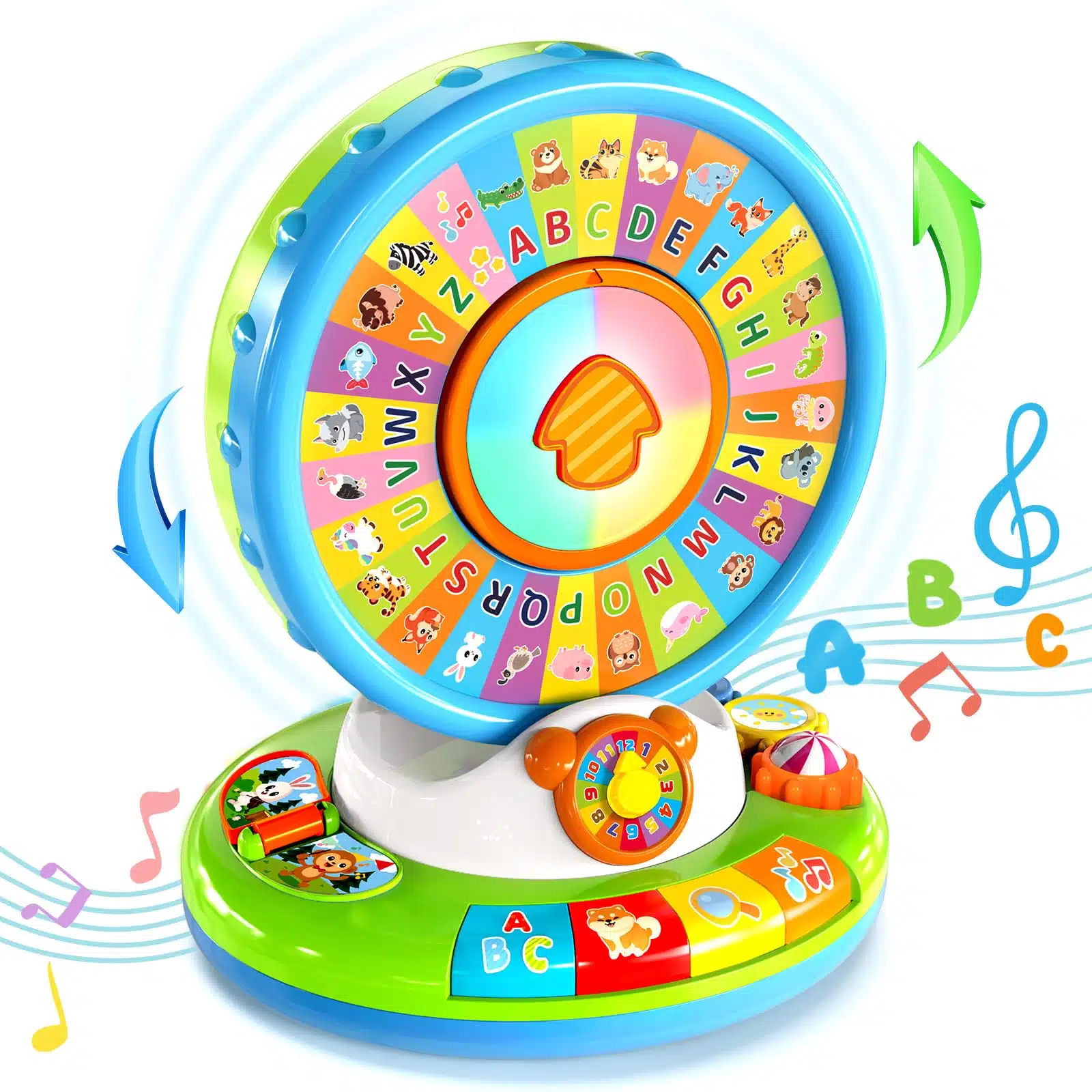 Montessori Baby Interactive Ferris Wheel Spin and Sing Alphabet Zoo Educational Toys for Kids Learning - Image 5