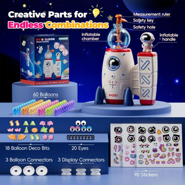 Creative Arts Crafts DIY Space Magic Balloon Craft Kit for Kids Birthday Gift with Balloons Accessories - Image 12