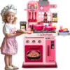 Multifunction Kids Role Pretend Play Cooking Game Toys Lighting Music Kitchen Toy Set - Image 14