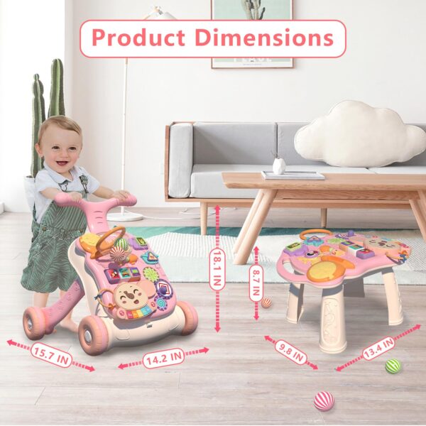 Multifunctional Baby Learning Walker Infant Push Stroller Car Activity Center 3 in 1 Baby Walker - Image 16