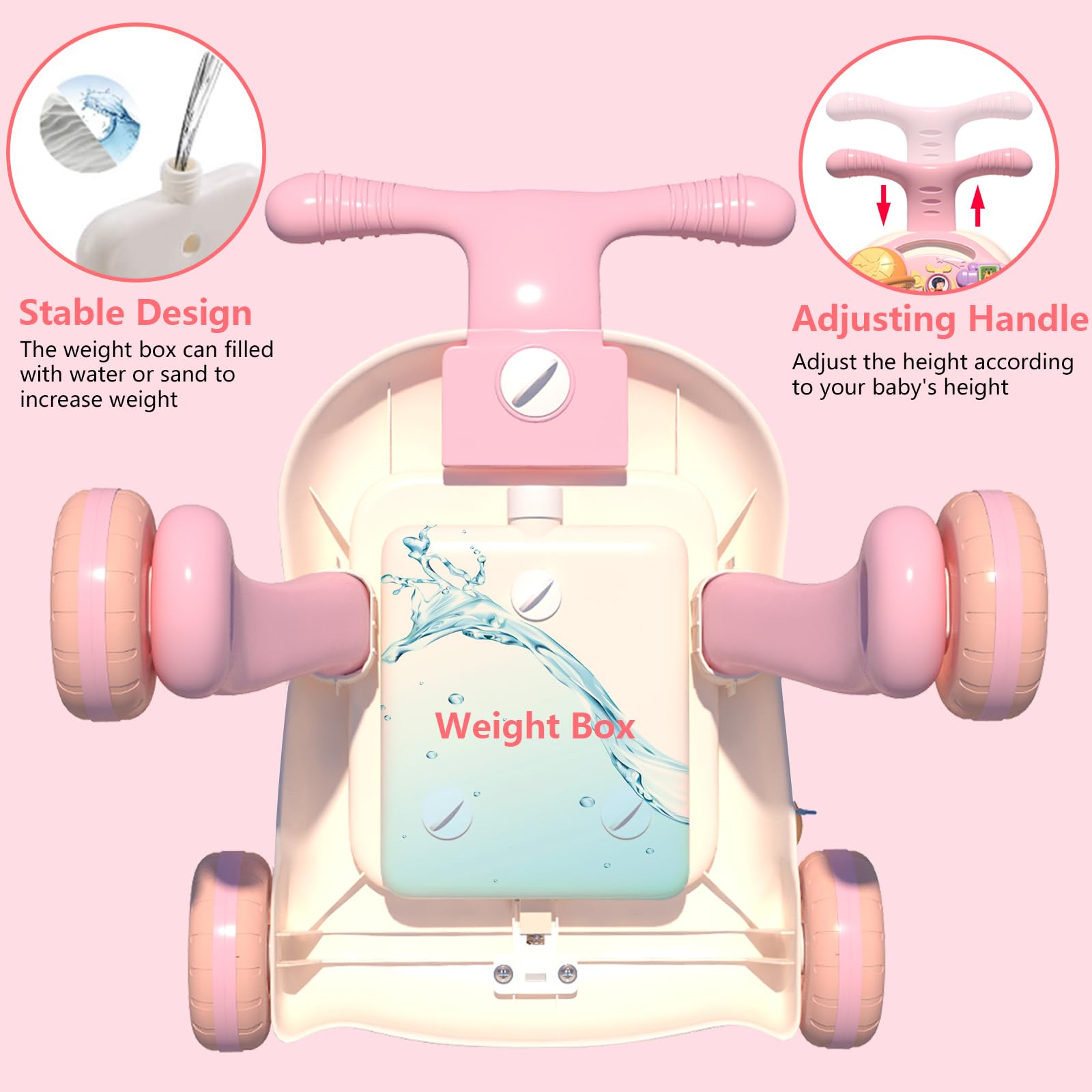 Multifunctional Baby Learning Walker Infant Push Stroller Car Activity Center 3 in 1 Baby Walker - Image 5