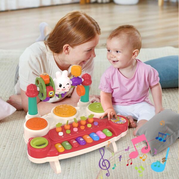 Musical Rabbit Piano Toy Early Education Instrument Plastic Animal Sound Electronic Piano Toy - Image 14