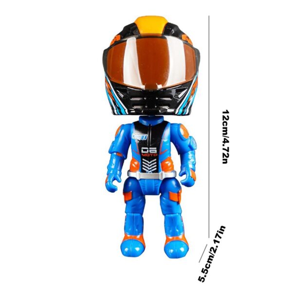 Diecast Toys Plastic Transforming Racing Drivers Toys Motorcycle Rider Figures for Kids - Image 12