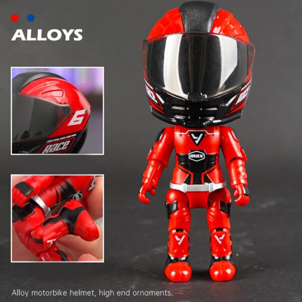 Diecast Toys Plastic Transforming Racing Drivers Toys Motorcycle Rider Figures for Kids - Image 8