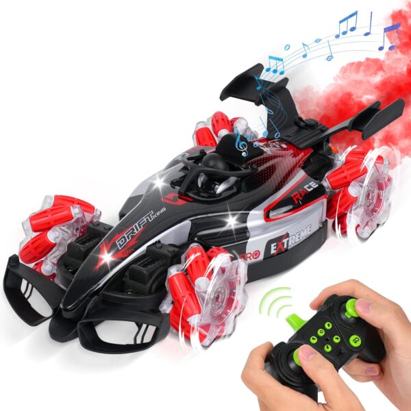 1:12 Scale 2.4GHz Remote Control Car Racing Drift 360 Rotating With Light Sound Spray Rc Stunt Car Toys - Image 2