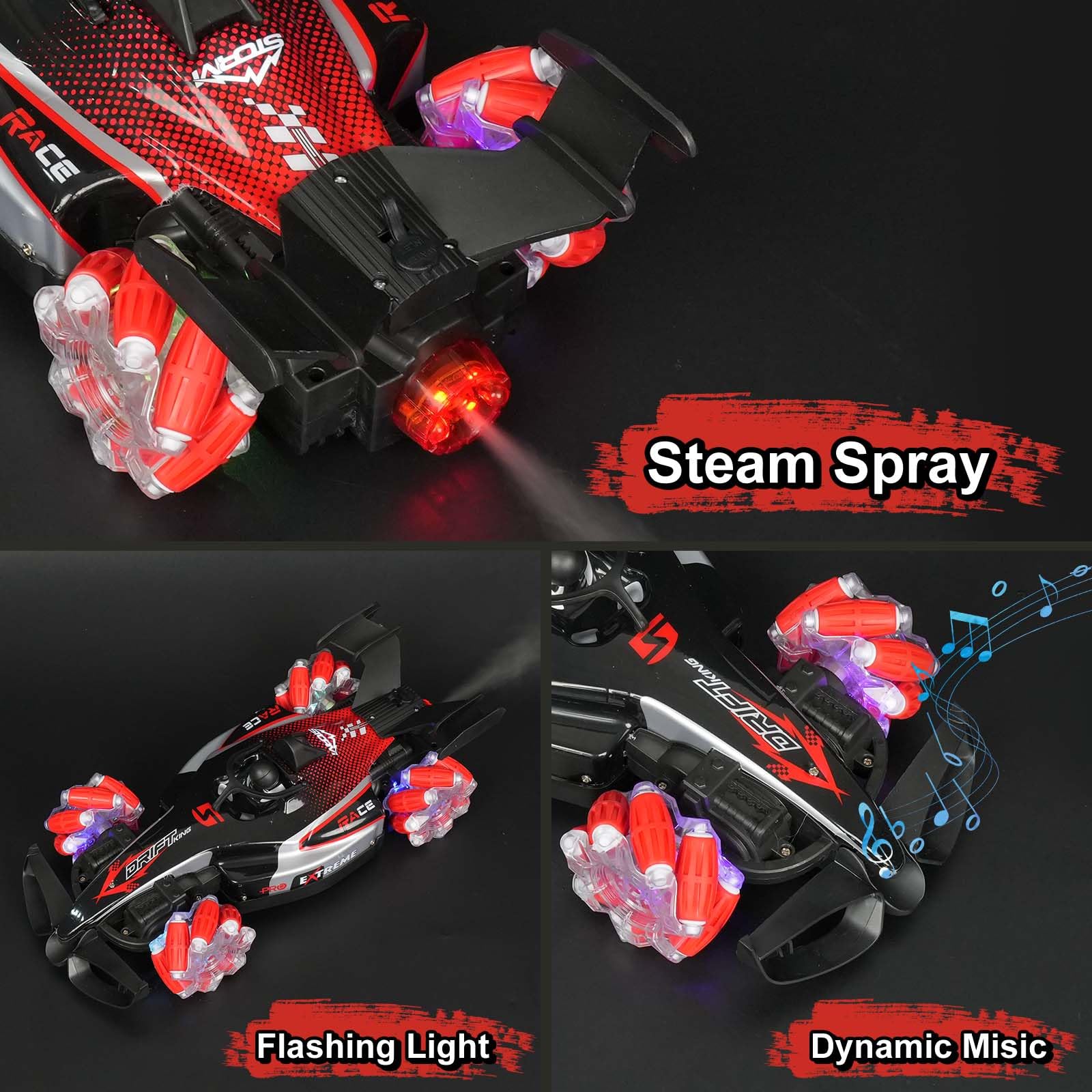 1:12 Scale 2.4GHz Remote Control Car Racing Drift 360 Rotating With Light Sound Spray Rc Stunt Car Toys - Image 9