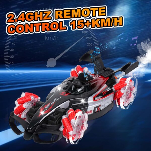 1:12 Scale 2.4GHz Remote Control Car Racing Drift 360 Rotating With Light Sound Spray Rc Stunt Car Toys - Image 8