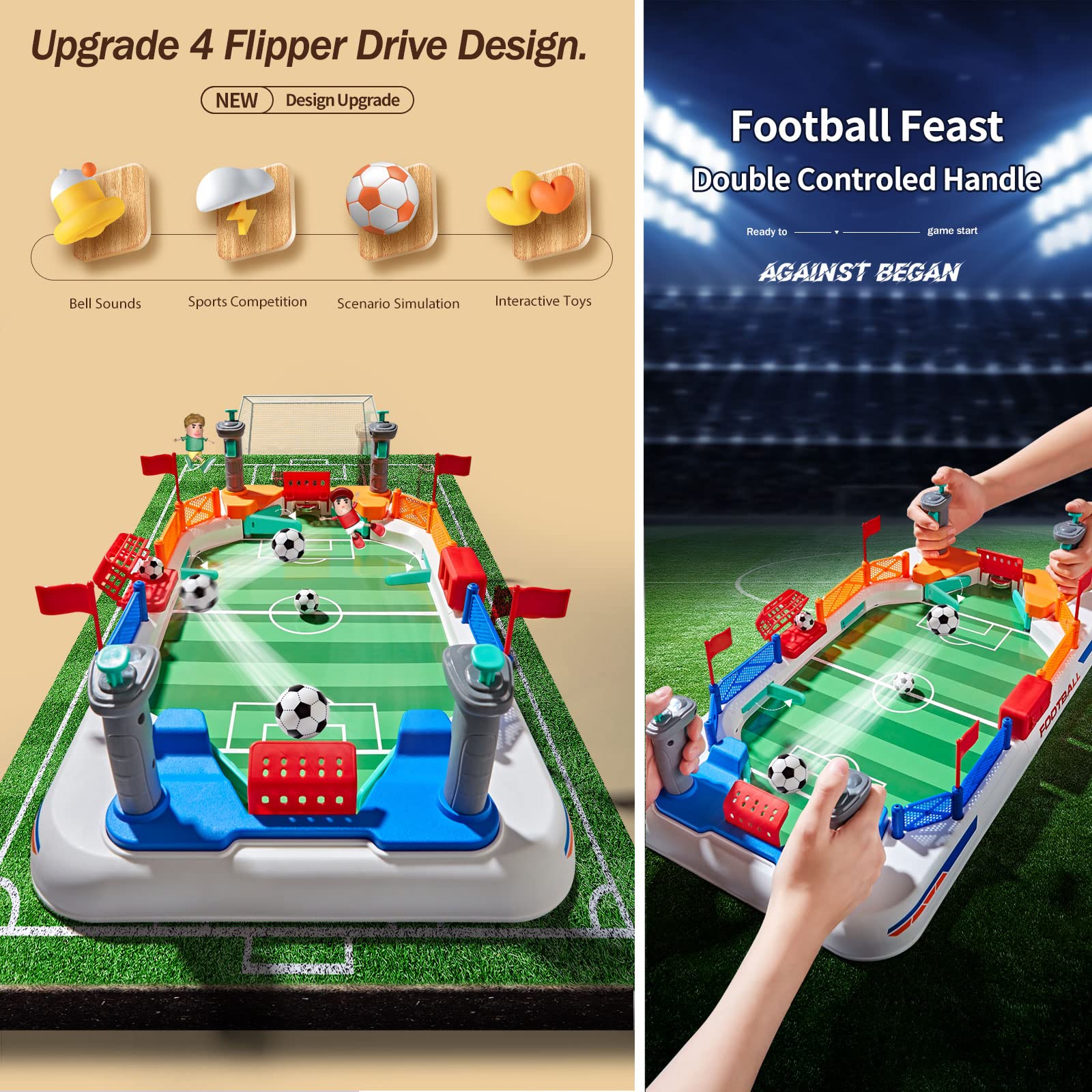 Battle Football Interactive Desktop Mini Soccer Table Game Plastic Interactive Football Field for Kids and Adults - Image 9
