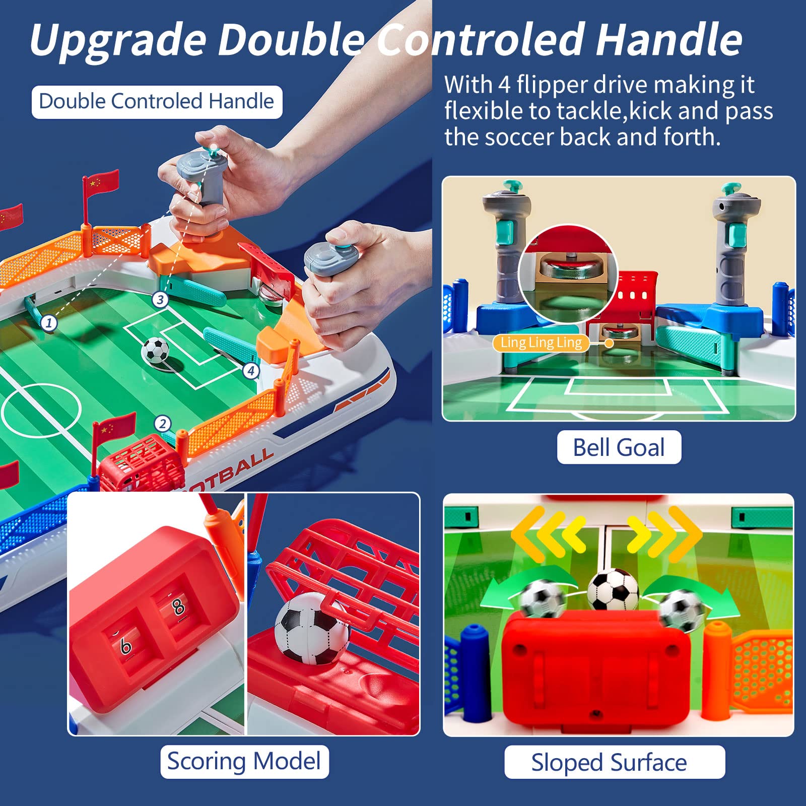 Battle Football Interactive Desktop Mini Soccer Table Game Plastic Interactive Football Field for Kids and Adults - Image 7