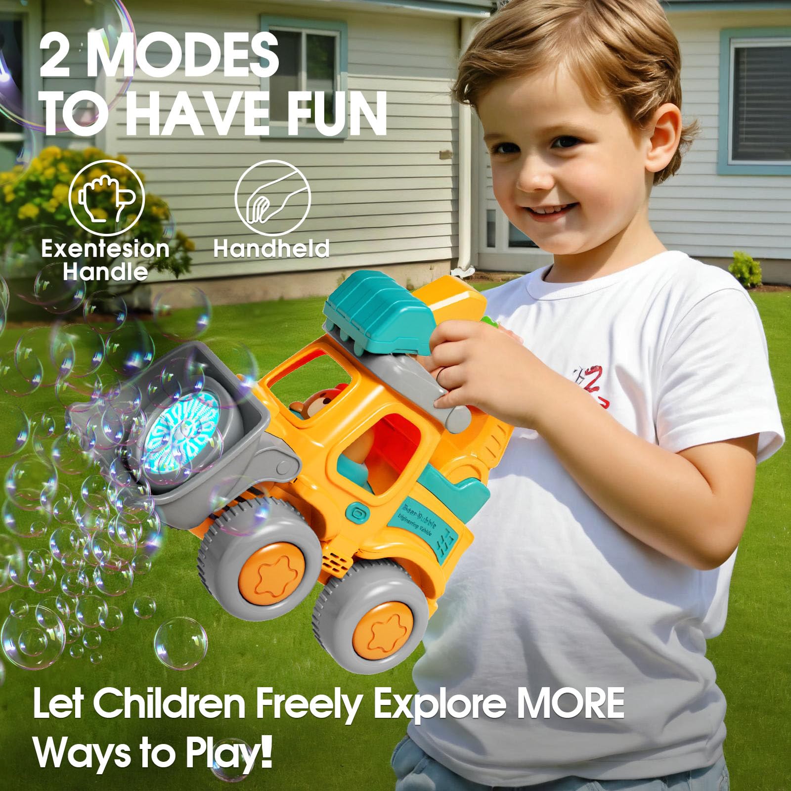 Bubble Toys for Kids Outdoor Cartoon Engineering Cart Toys Kids Bubble Machine Kids Birthday Present Party Party Toy - Image 9