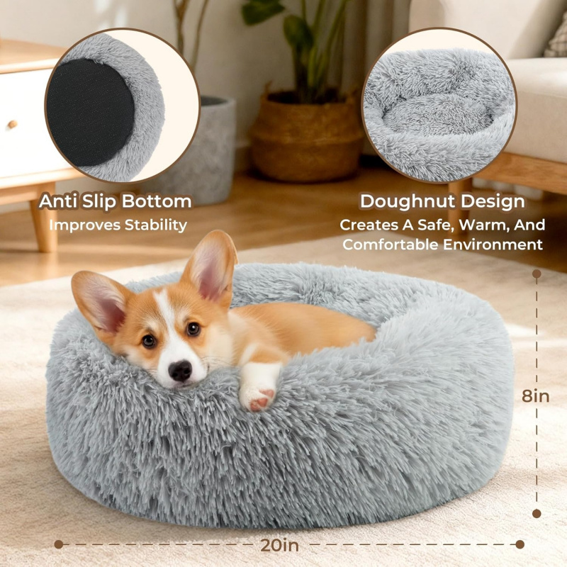 Calming Donut Dog and Cat Bed for Indoor Cats - Image 5