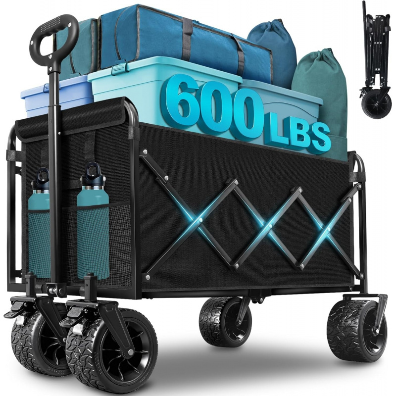 Collapsible Wagon Cart with Wheels Foldable - Image 3
