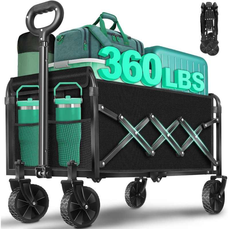Collapsible Wagon Cart with Wheels Foldable - Image 4