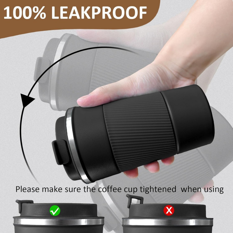4 Pack Insulated Coffee Mug with Lid 12oz - Image 4