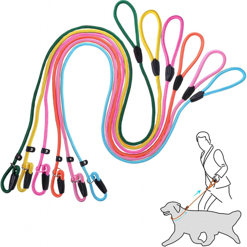 Slip Lead Leash 5FT Nylon Soft Dog Leash Slip - Image 6