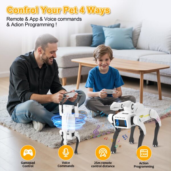 Interactive Robot Dog App-Enabled STEM Learning RC Fire Bullet Robot Dog Funny Multifunctional Smart Robotic Toy for Kids - Image 12