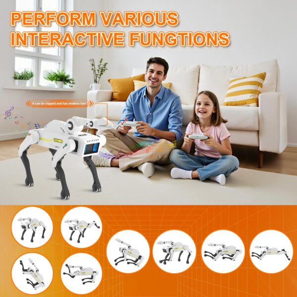 Interactive Robot Dog App-Enabled STEM Learning RC Fire Bullet Robot Dog Funny Multifunctional Smart Robotic Toy for Kids - Image 10