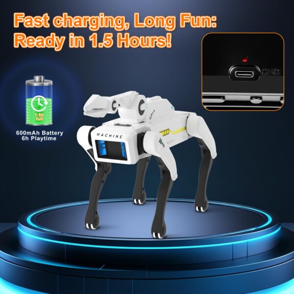 Interactive Robot Dog App-Enabled STEM Learning RC Fire Bullet Robot Dog Funny Multifunctional Smart Robotic Toy for Kids - Image 6